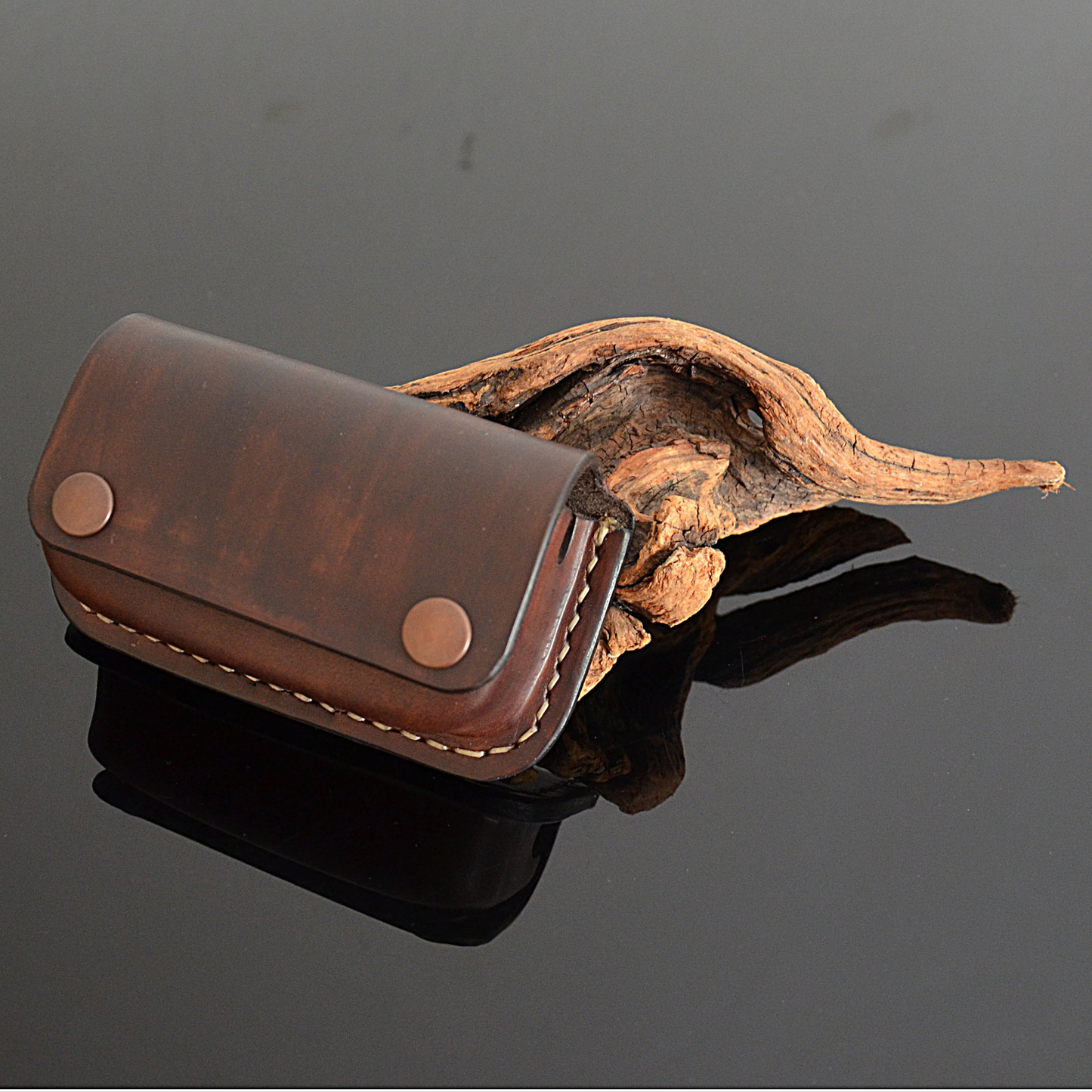 real leather insulin pump holder