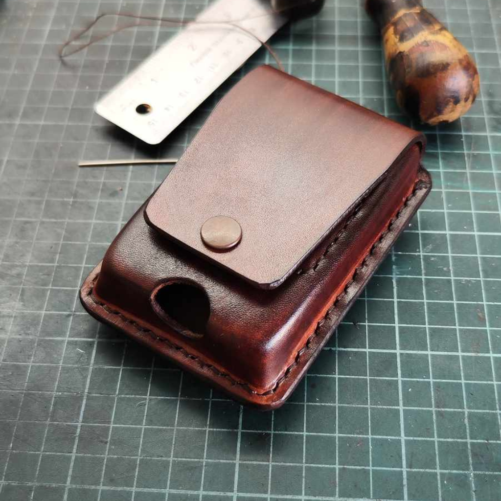 genuine leather accu check freestyle libre belt clip pouch