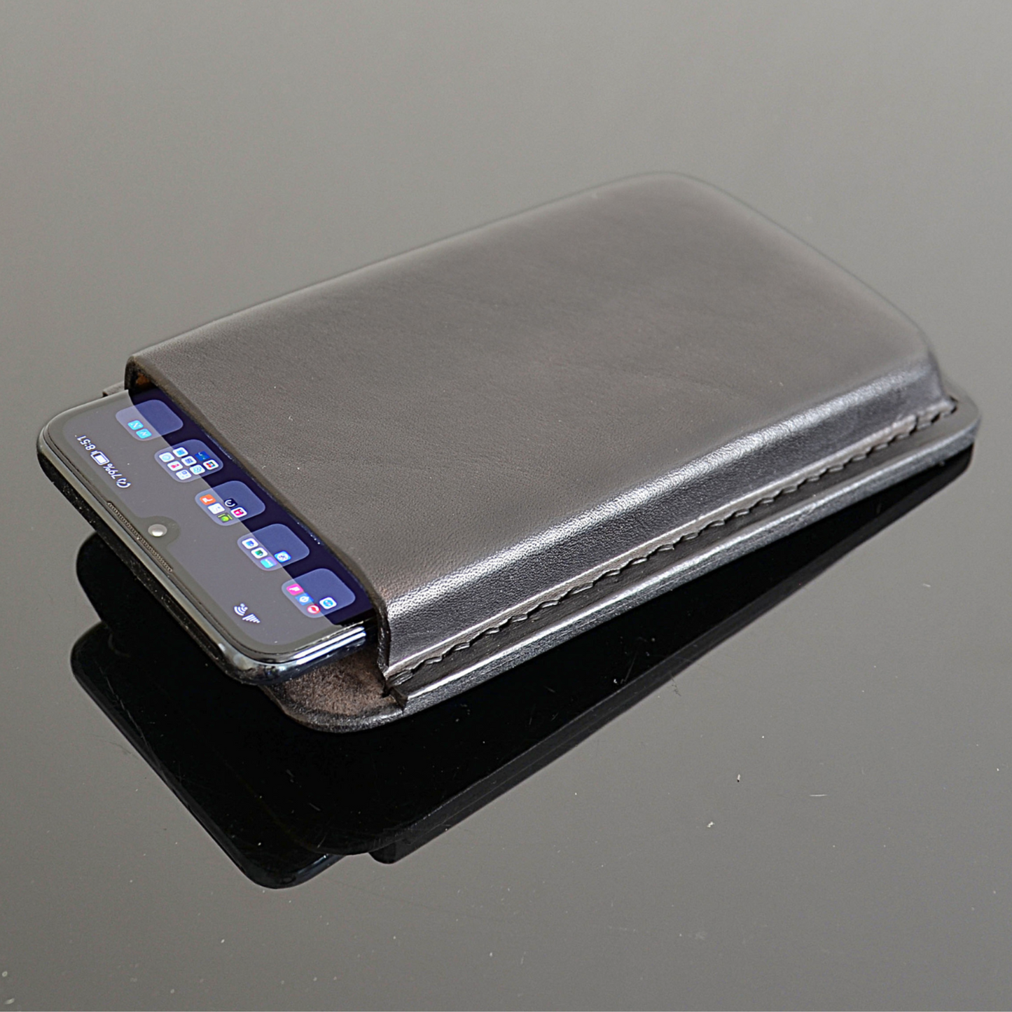 custom leather phone holster - genuine leather belt case black leather