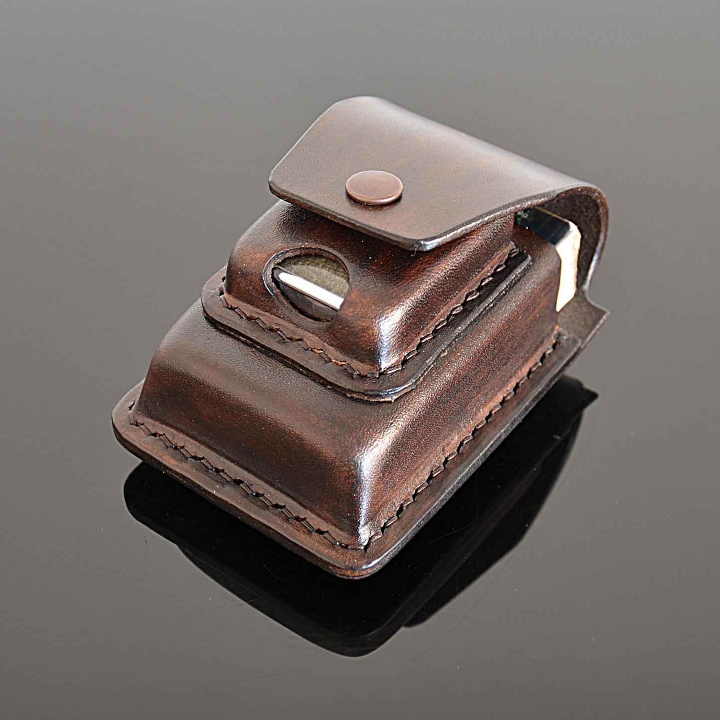 premium leather lighter cigarette case