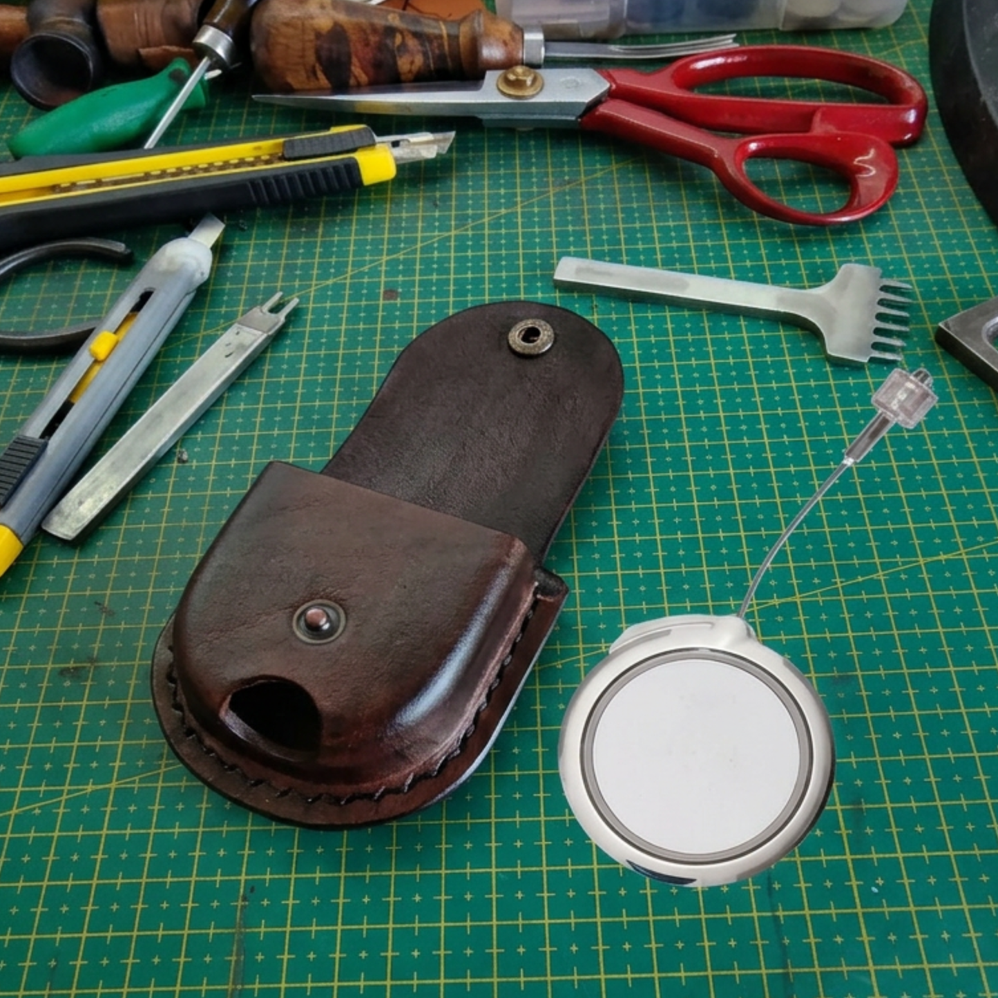 Étui en cuir véritable pour pompe à insuline iLet Bionic Pancreas