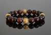 Authentic African Red Tiger's Eye and Gold Custom Beaded Protection Bracelet