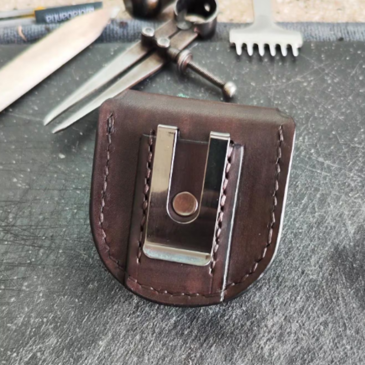 Full Grain Leather Insulin Pump Belt Case Pouch Holder for Twiist