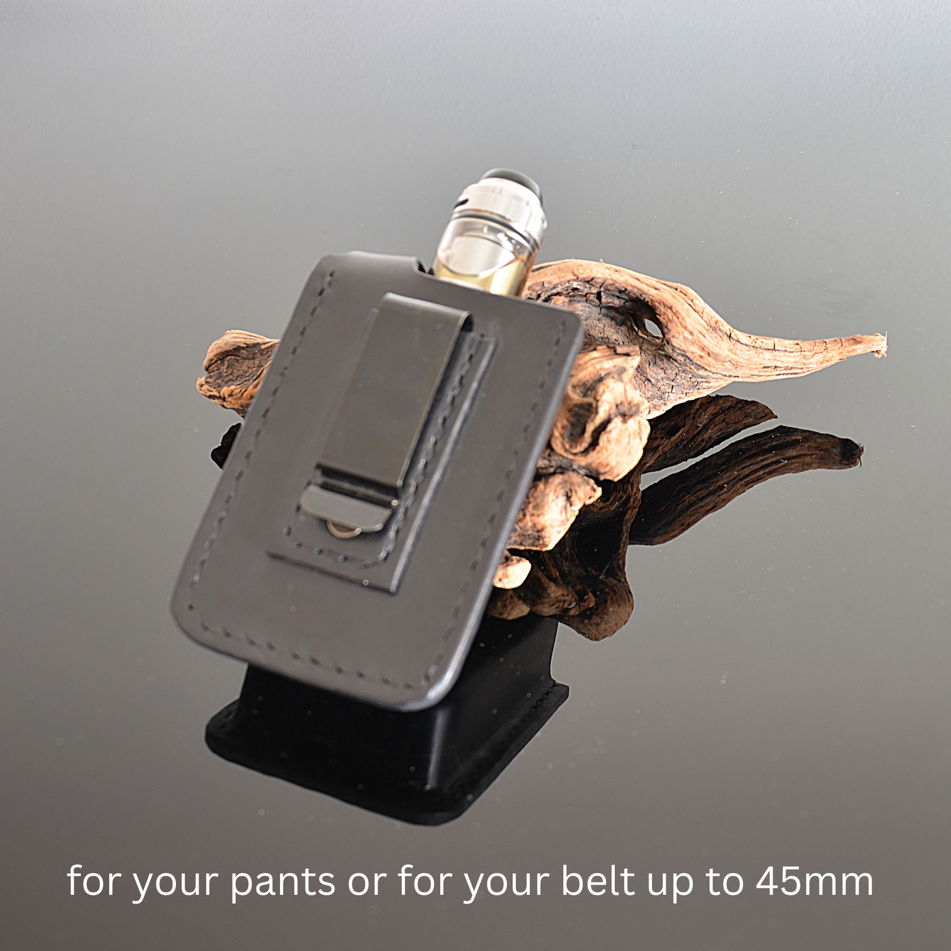 Custom Genuine Leather Vape Box Mod Case - Yes I will add in Notes / Black - black stitching / NO Custom Genuine Leather Vape Box Mod Case - Yes I will add in Notes / Black - black stitching / NO