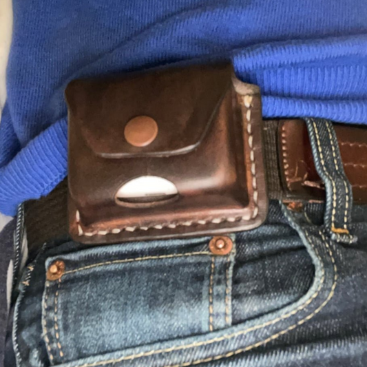 Premium Leather Belt Pouch for All Apple AirPods Models