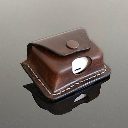 Funda de cuero genuino para cinturón de llaves de coche personalizada