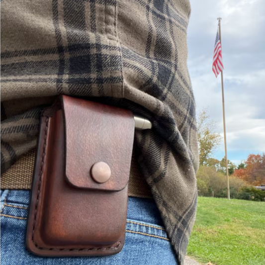 premium leather handcrafted car key fob belt case