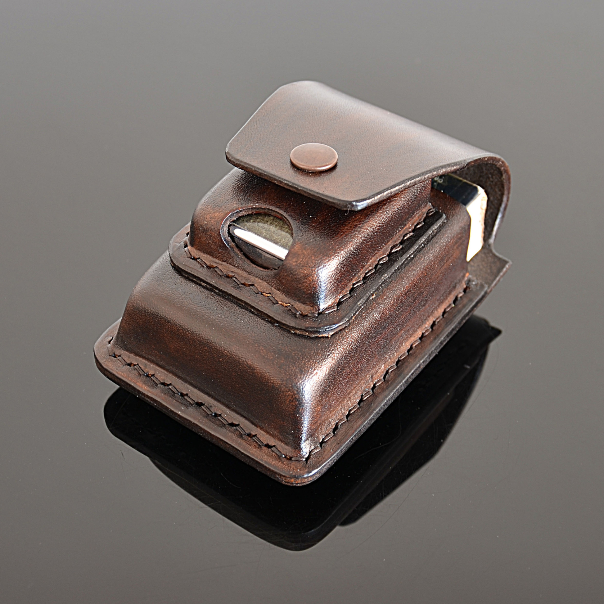 premium leather lighter cigarette case