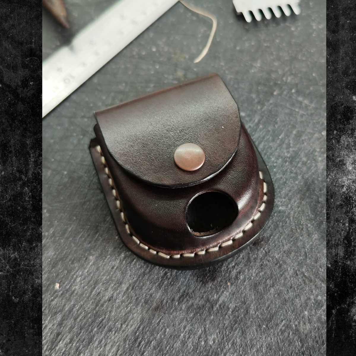 Full Grain Leather Insulin Pump Belt Case Pouch Holder for Twiist