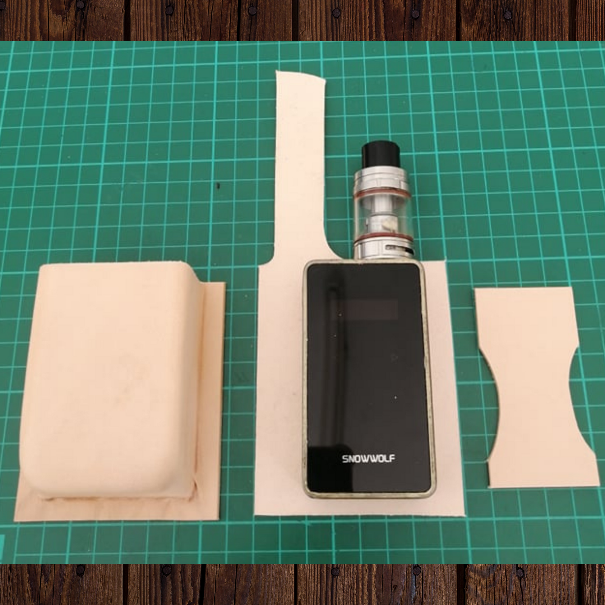 Custom Genuine Leather Vape Box Mod Case - Yes I will add in Notes / Black - black stitching / NO Custom Genuine Leather Vape Box Mod Case - Yes I will add in Notes / Black - black stitching / NO