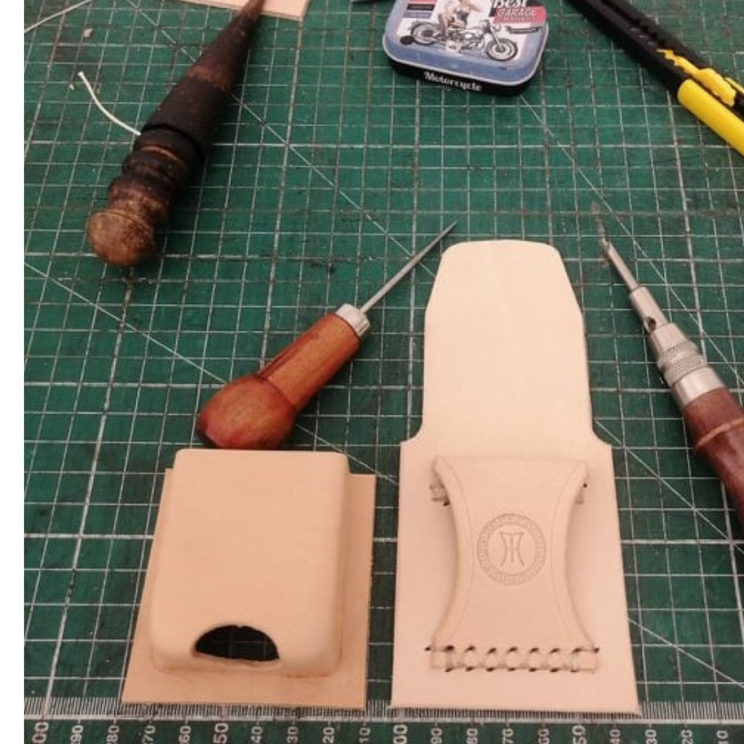 Petite pochette de ceinture en cuir Bushcraft | Pochette Altoids | Équipement de camping