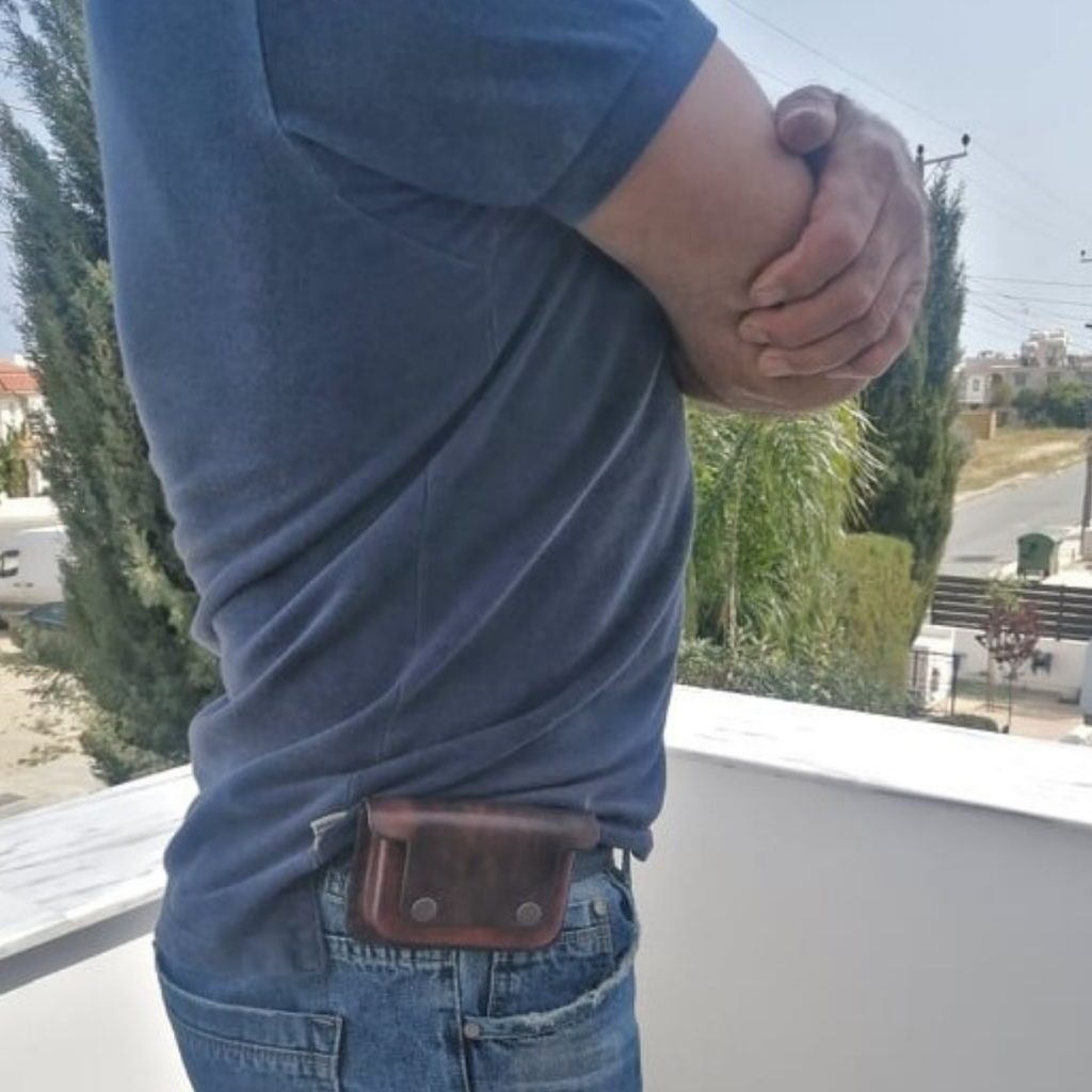 Pochette de ceinture en cuir véritable Bushcraft Altoids