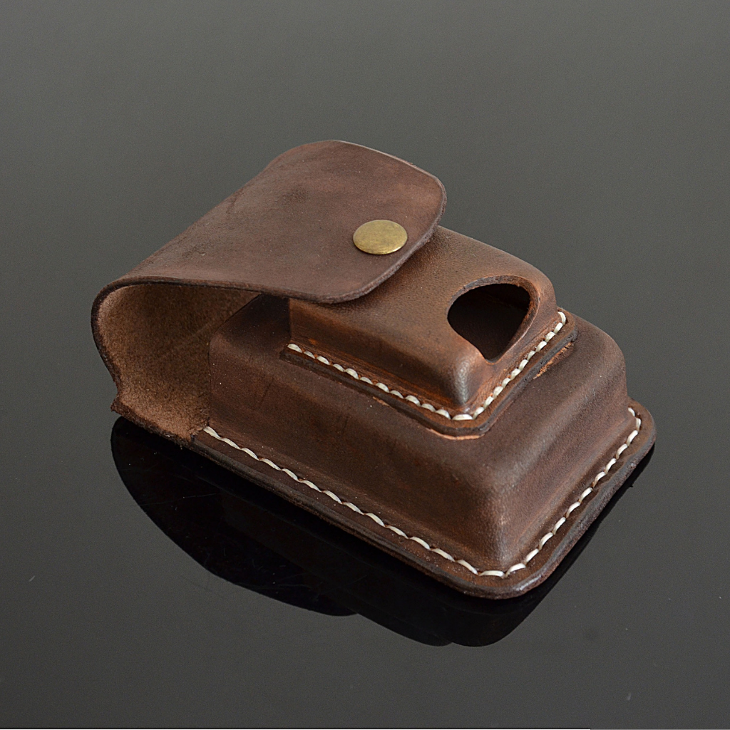 leather lighter cigarette case