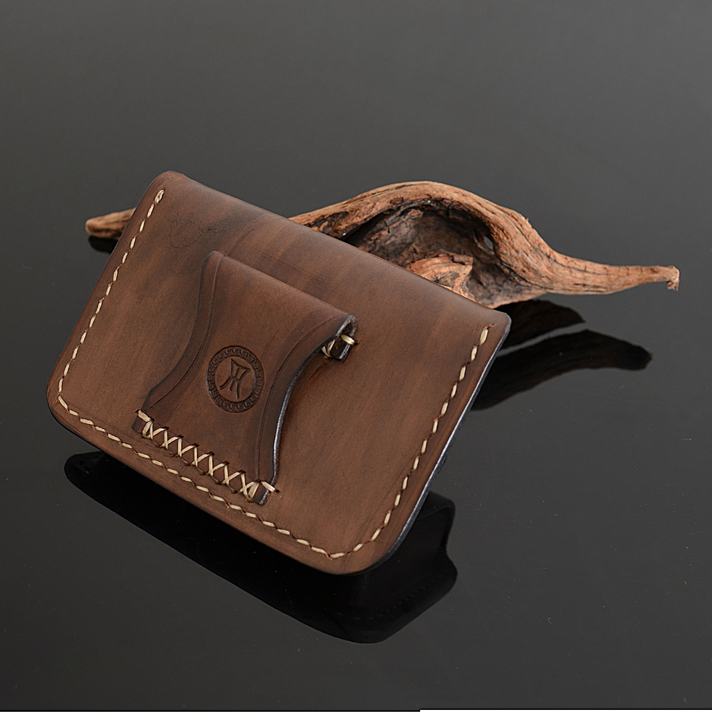 Custom Bushcraft EDC Genuine Leather Belt Pouch EXODOS Copenhagen