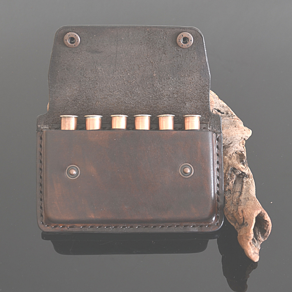 genuine leather ammo belt pouch